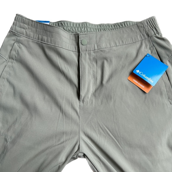 New Columbia Pants On The Go Hiking Green Size 14 Omni shield UPF Womens NWT - Picture 2 of 10